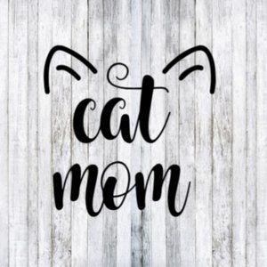 Cat Mom Kitty Mom Cat Ears Car Window Decal